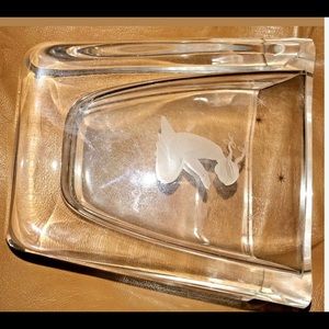 Vintage Skrufs Glasbruk Girl Praying Stars Vase